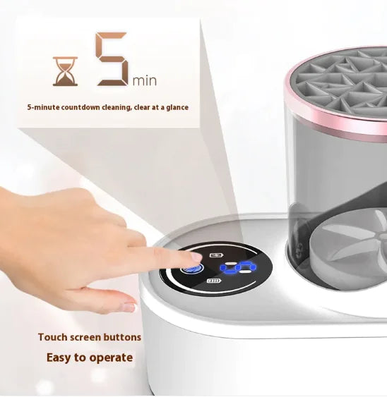 Electric Makeup Brush Cleaner & Stand USB Plug-in Portable Electric Makeup Brush Cleaner, 1 Count Electric Quick Makeup Brush Cleaning Machine, Makeup Brush Cleaning Tool for Home & Travel