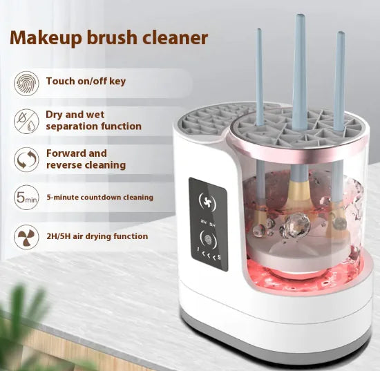 Electric Makeup Brush Cleaner & Stand USB Plug-in Portable Electric Makeup Brush Cleaner, 1 Count Electric Quick Makeup Brush Cleaning Machine, Makeup Brush Cleaning Tool for Home & Travel