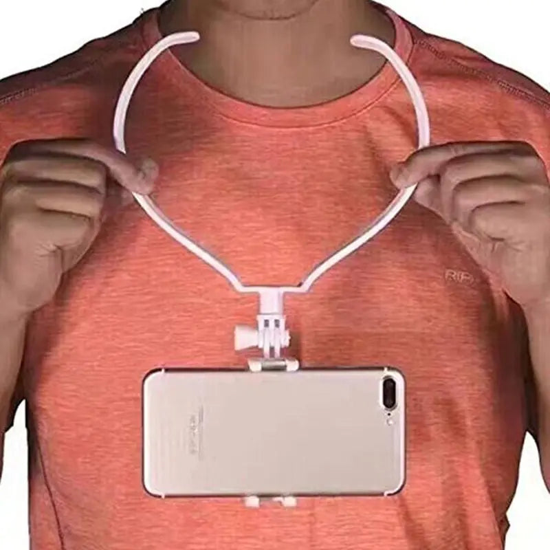 Neck Phone Holder for POV Selfies and Recording Neck Hanging Phone Holder, Multipurpose Desktop Live Streaming Lazy Neck Phone Holder, Phone Accessories for Bed, Sofa, Car, Selfie, Live