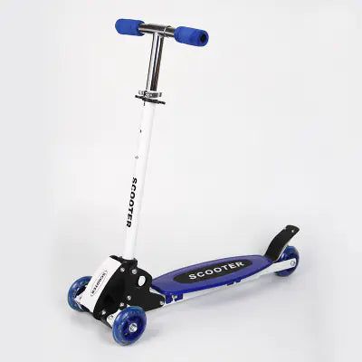 Folding Aluminum Alloy HOT BARGAINS Kids Three Wheel Move n Groove Scooter Blue & Pink Colour with TPR Comfort Handle Grip Lightweight Children's Scooter for Boy and Girl