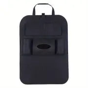 Multi-Pocket Rear Seat Storage Bag for Kids & Adults, Travel & Road Trips, Tablet Holder, Drink & Toy Storage for SUV, Truck, Sedan, Good for Summer Vacation, Felt Car Storage Bag - Rear Seat Organizer (1pc)