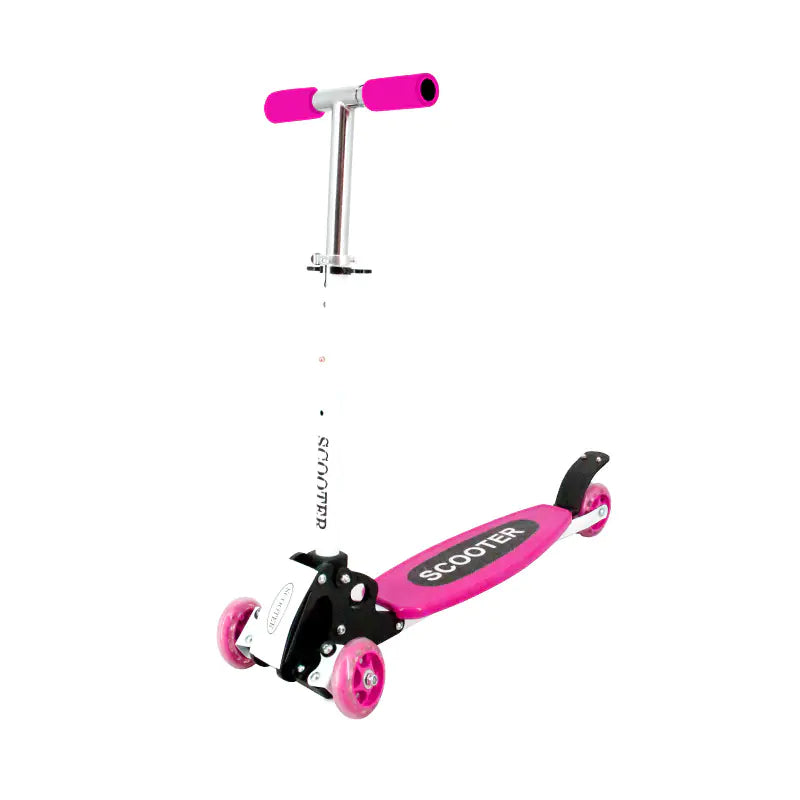 Folding Aluminum Alloy HOT BARGAINS Kids Three Wheel Move n Groove Scooter Blue & Pink Colour with TPR Comfort Handle Grip Lightweight Children's Scooter for Boy and Girl